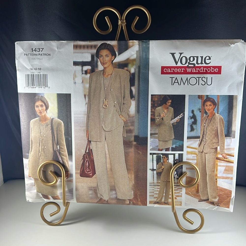Vogue 1437 UNCUT Vintage Career Wardrobe Sewing Pattern Sizes 14 16 18 Tamotsu